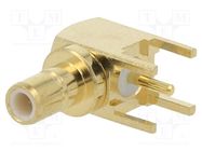 Connector: SMB; socket; female; angled 90°; THT; on PCBs; PTFE ADAM TECH