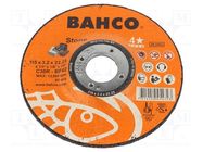 Cutting wheel; Ø: 115mm; Øhole: 22.23mm; Disc thick: 3.2mm BAHCO