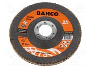 Flap grinding wheels; Ø: 125mm; Øhole: 22.23mm; Granularity: 80 BAHCO