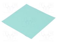 Heat transfer pad: silicone; L: 101.6mm; W: 101.6mm; green; Thk: 1mm 