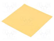 Heat transfer pad: silicone; L: 101.6mm; W: 101.6mm; golden; 5W/mK 