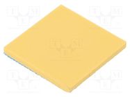 Heat transfer pad: silicone; L: 25.4mm; W: 25.4mm; golden; Thk: 2mm 