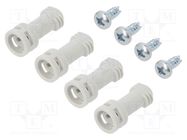 Set of screws; MNX; for covers; grey FIBOX