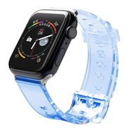 Silicone Strap Bracelet Bracelet Strap Light for Apple Watch 42 / 44 mm - Blue, Hurtel