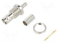 Connector: Micro BNC; socket; female; straight; 75Ω; HD-BNC; PTFE AMPHENOL RF