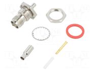 Connector: TNC; socket; female; straight; 50Ω; crimped; gold-plated AMPHENOL RF