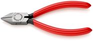 KNIPEX 76 81 125 Diagonal Cutter for electromechanics plastic coated black atramentized 125 mm