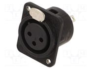 connector CHASS. CON. FEMALE 3POLE B W/M3 NEUTRIK