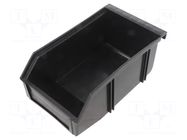 Container: cuvette; ESD; Width: 98mm; Ht: 70mm; L: 160mm; black STATICTEC