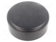 Container: box; ESD; Ht: 45mm; black; Ø: 120mm; round STATICTEC