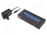 Splitter; HDMI 1.4; black; Input: DC socket,HDMI socket 