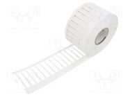 Label; polyester; white; -40÷150°C; slide; TM-I; UL94HB; W: 4mm; reel 