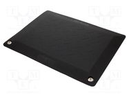 Mat: floor; anti fatigue; ESD; black; L: 0.6m; W: 0.45m; Thk: 17mm STATICTEC