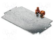 Mounting plate; steel; W: 69.5mm; L: 113.6mm; Series: 1590Z HAMMOND