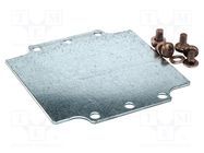 Mounting plate; steel; W: 107.5mm; L: 107.7mm; Series: 1590Z HAMMOND