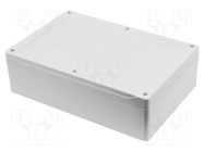 Enclosure: multipurpose; X: 200mm; Y: 300mm; Z: 90mm; 1555; ABS; grey HAMMOND