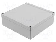 Enclosure: multipurpose; X: 180mm; Y: 180mm; Z: 60mm; 1555; grey; IP68 HAMMOND