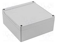 Enclosure: multipurpose; X: 140mm; Y: 140mm; Z: 60mm; 1555; ABS; grey HAMMOND