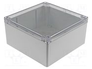 Enclosure: multipurpose; X: 180mm; Y: 180mm; Z: 90mm; 1554; grey; IP68 HAMMOND