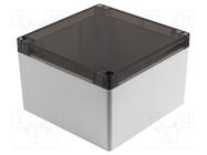 Enclosure: multipurpose; X: 140mm; Y: 140mm; Z: 90mm; 1554; grey; IP68 HAMMOND