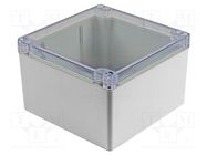 Enclosure: multipurpose; X: 140mm; Y: 140mm; Z: 90mm; 1554; grey; IP68 HAMMOND