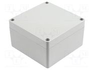 Enclosure: multipurpose; X: 105mm; Y: 105mm; Z: 60mm; 1554; grey; IP68 HAMMOND