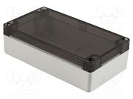 Enclosure: multipurpose; X: 90mm; Y: 160mm; Z: 45mm; 1554; grey; IP68 HAMMOND