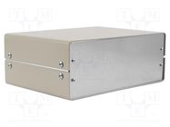 Enclosure: with panel; 1402; X: 254mm; Y: 185mm; Z: 99mm; aluminium HAMMOND