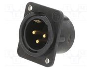 connector CHASS. CON. MALE 3POLE B W/M3 NEUTRIK