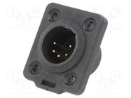 Connector: XLR; socket; male; PIN: 5; straight; soldering; black; 3A NEUTRIK