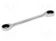 Wrench; box,with ratchet; 17mm,19mm; tool steel BAHCO