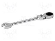 Wrench; combination spanner,with ratchet,with joint; 11mm 