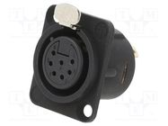 Connector: XLR; socket; female; PIN: 7; straight; with push button NEUTRIK