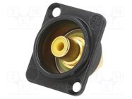 connector NYS367(RCA)YELLOW/BL/CR D-HOUSING NEUTRIK