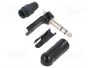 Connector: Jack 6,3mm; plug; male; stereo; ways: 3; angled 90°; PRX NEUTRIK