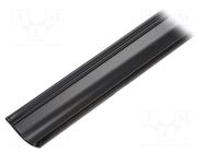 Cover; black; 1m; aluminium; anodized; for profiles; WAY10 TOPMET