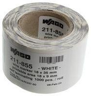 LABEL, 18 X 9MM, PVC, WHITE