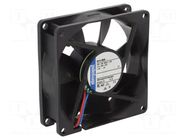 Fan: DC; axial; 24VDC; 80x80x25mm; 58m3/h; 26dBA; slide; 2600rpm EBM-PAPST