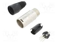 Connector: XLR; plug; male; PIN: 6; straight; for cable; 3.5÷8mm; X NEUTRIK