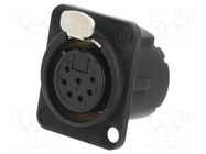 Connector: XLR; socket; female; PIN: 7; straight; with push button NEUTRIK