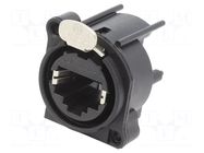 Connector: RJ45; socket; female; etherCON; Type: PoE+; PIN: 8; angled NEUTRIK