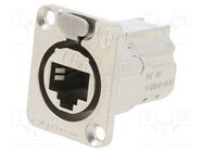 D-SHAPE CAT6A PANEL CONNECTOR SHIELDED FEEDTHROUGH NEUTRIK