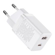 Baseus Super Si Pro USB / USB Type C Fast Charger 30W Power Delivery Quick Charge white (CCSUPP-E02), Baseus