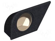 Car loudspeaker enclosure; MDF; black melange; textil; 250mm BASSER