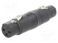 connector ADAPTER XLRF 3POLE  XLRF BLACK NEUTRIK