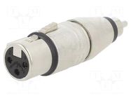 connector ADAPTER XLRF 2POLE  PHONO M NEUTRIK