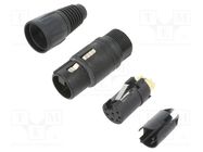 Connector: XLR; plug; female; PIN: 7; straight; for cable; 3.5÷8mm; X NEUTRIK