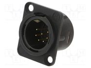 Connector: XLR; socket; male; PIN: 7; straight; soldering; black; 5A NEUTRIK