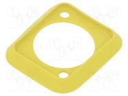 Accessory:  D-SIZE GASKET YELLOW NEUTRIK