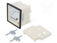 Voltmeter; on panel; VDC: 0÷800V; Class: 1.5; Umax: 600V; 72x72mm LUMEL